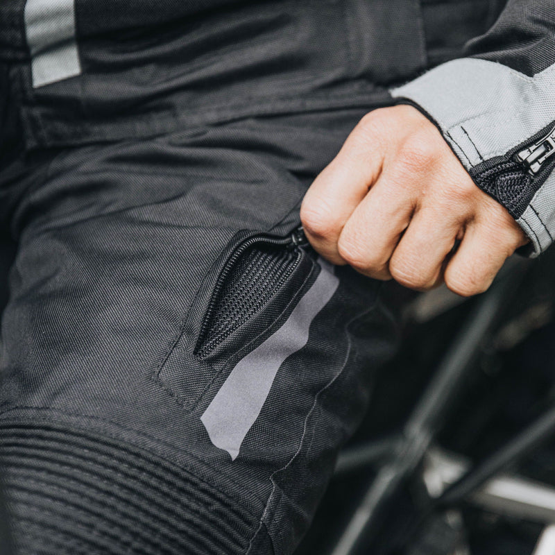 SPODNIE MOTOCYKLOWE TEKSTYLNE OZONE VULCAN BLACK
