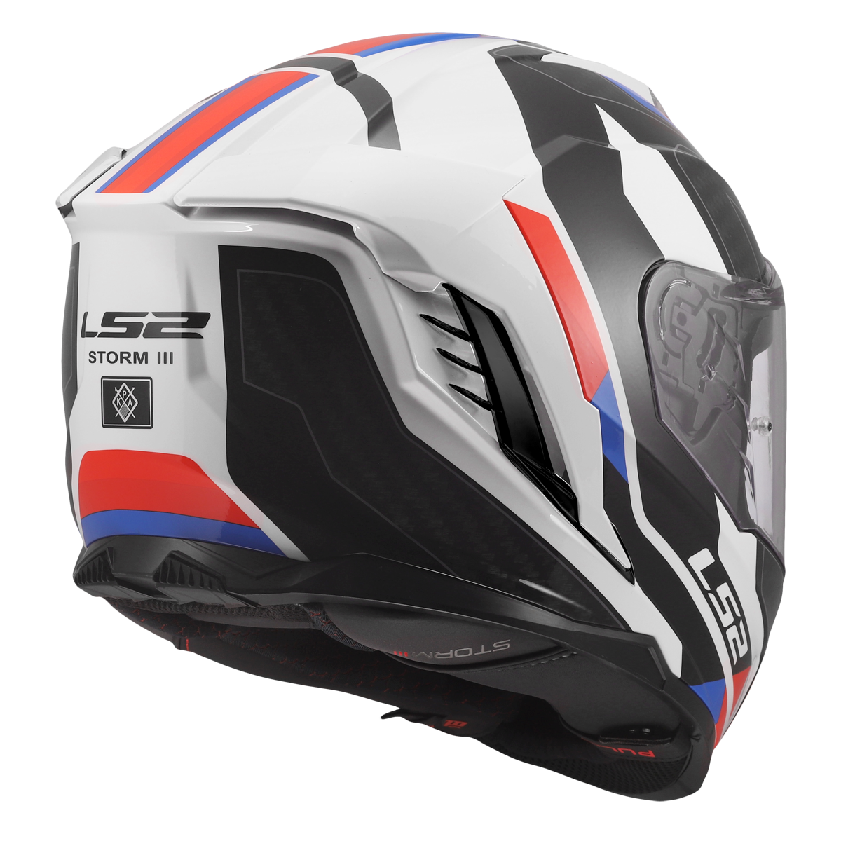 KASK LS2 FF818 STORM III SPORTY WHITE BLUE RED