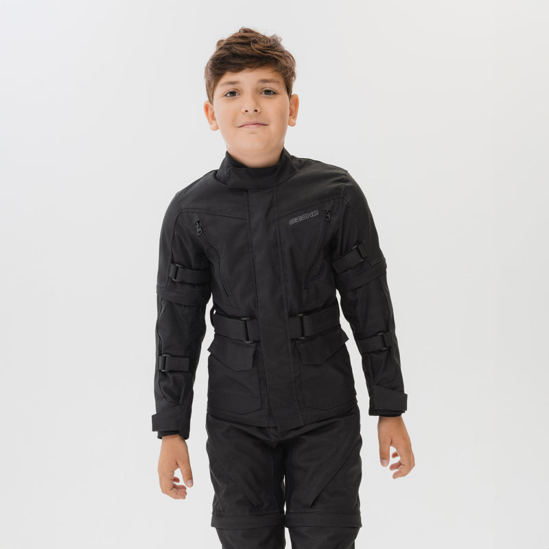 KURTKA MOTOCYKLOWA TEKSTYLNA JUNIOR OZONE SAHARA BLACK – zdjęcie 4