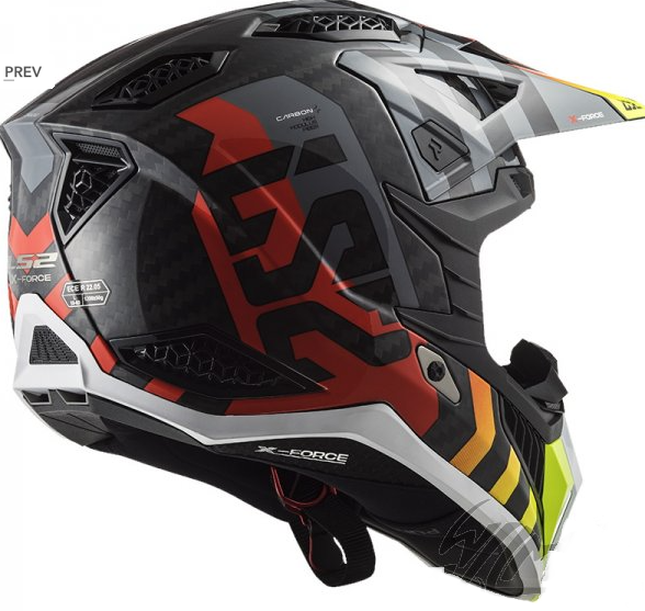 KASK LS2 MX703 C X-FORCE BARRIER YEL. RED-06