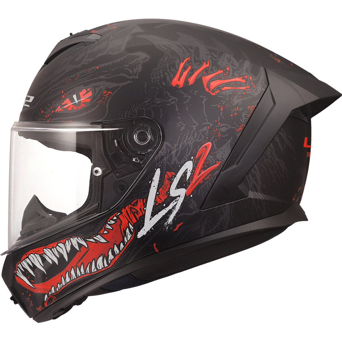 KASK LS2 FF820 RAPID III KAIJU II BL.RED WHITE