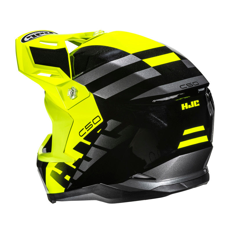 KASK MOTOCYKLOWY HJC C50 MIRAGE YELLOW BLACK
