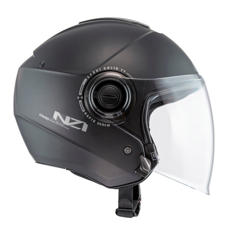 KASK MOTOCYKLOWY NZI CIVIC SOLID NOUVEAU MATT BLACK XS