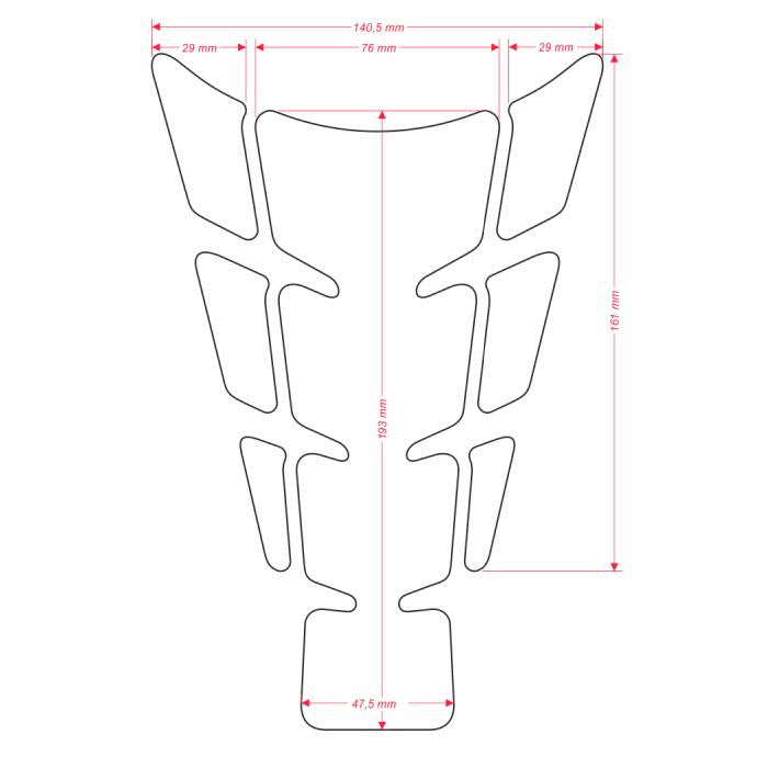 ONEDESIGN Tankpad SLIM 696 MONSTER czarny/transparentny base