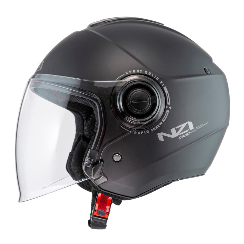 KASK MOTOCYKLOWY NZI CIVIC SOLID NOUVEAU MATT BLACK XS