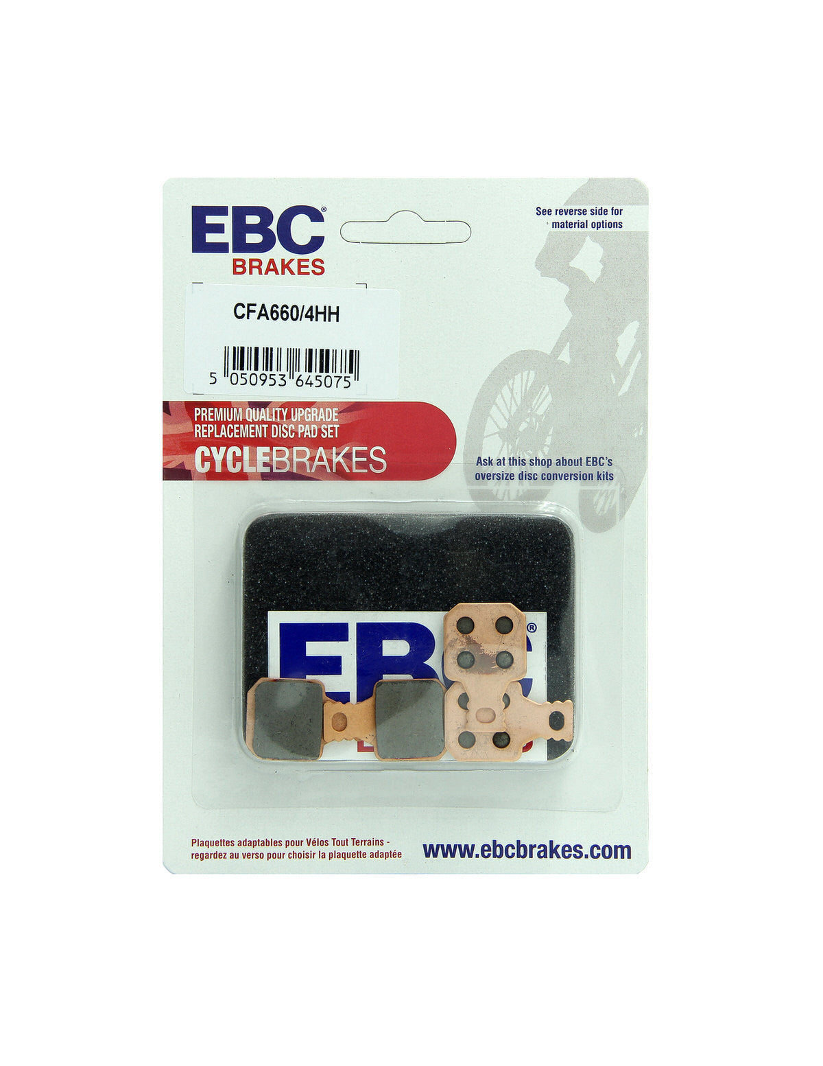 CFA660/4HH - Klocki hamulcowe rowerowe (spiekane) EBC Brakes