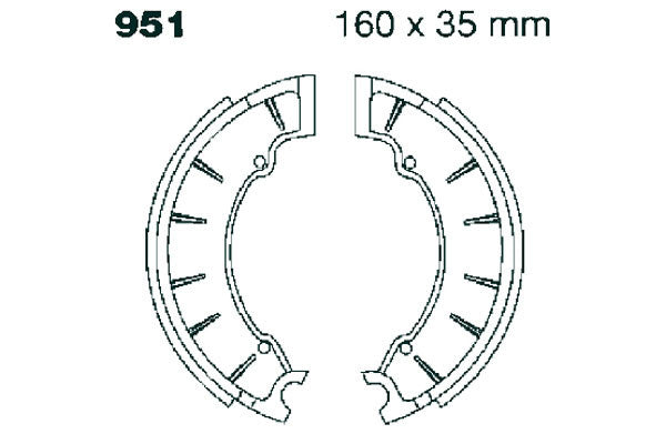 EBC Brakes Szczęki hamulcowe EBC 951 (1 kpl.)