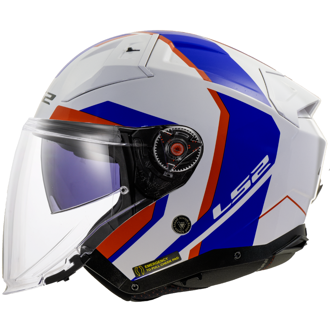 KASK LS2 OF603 INFINITY II FOCUS WH.BL RED-06