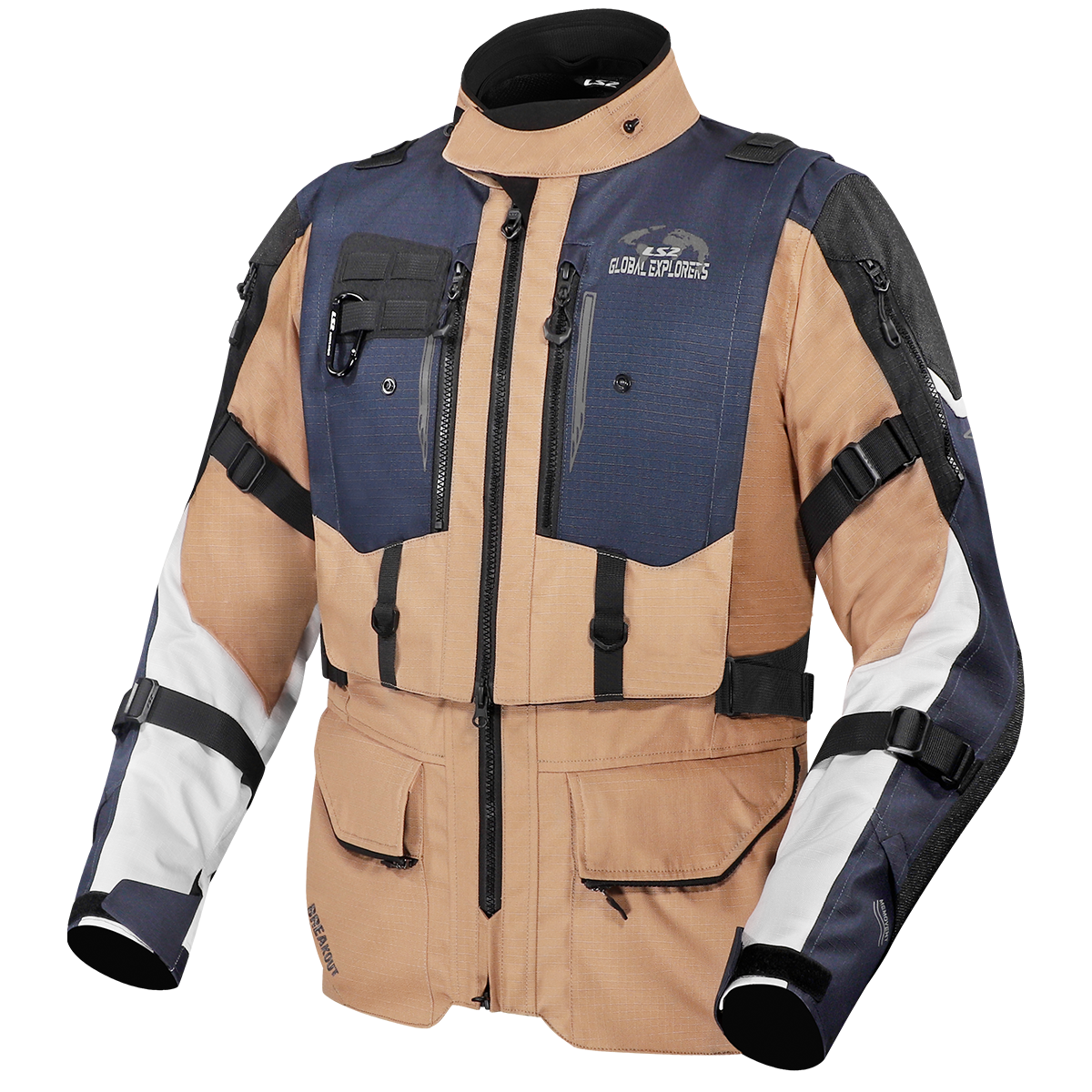 KURTKA LS2 BREAKOUT MAN SAND BLUE GREY