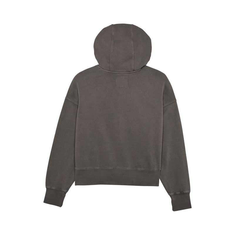 BLUZA Z KAPTUREM DAMSKA FOX WORDMARK OVERSIZED PEWTER