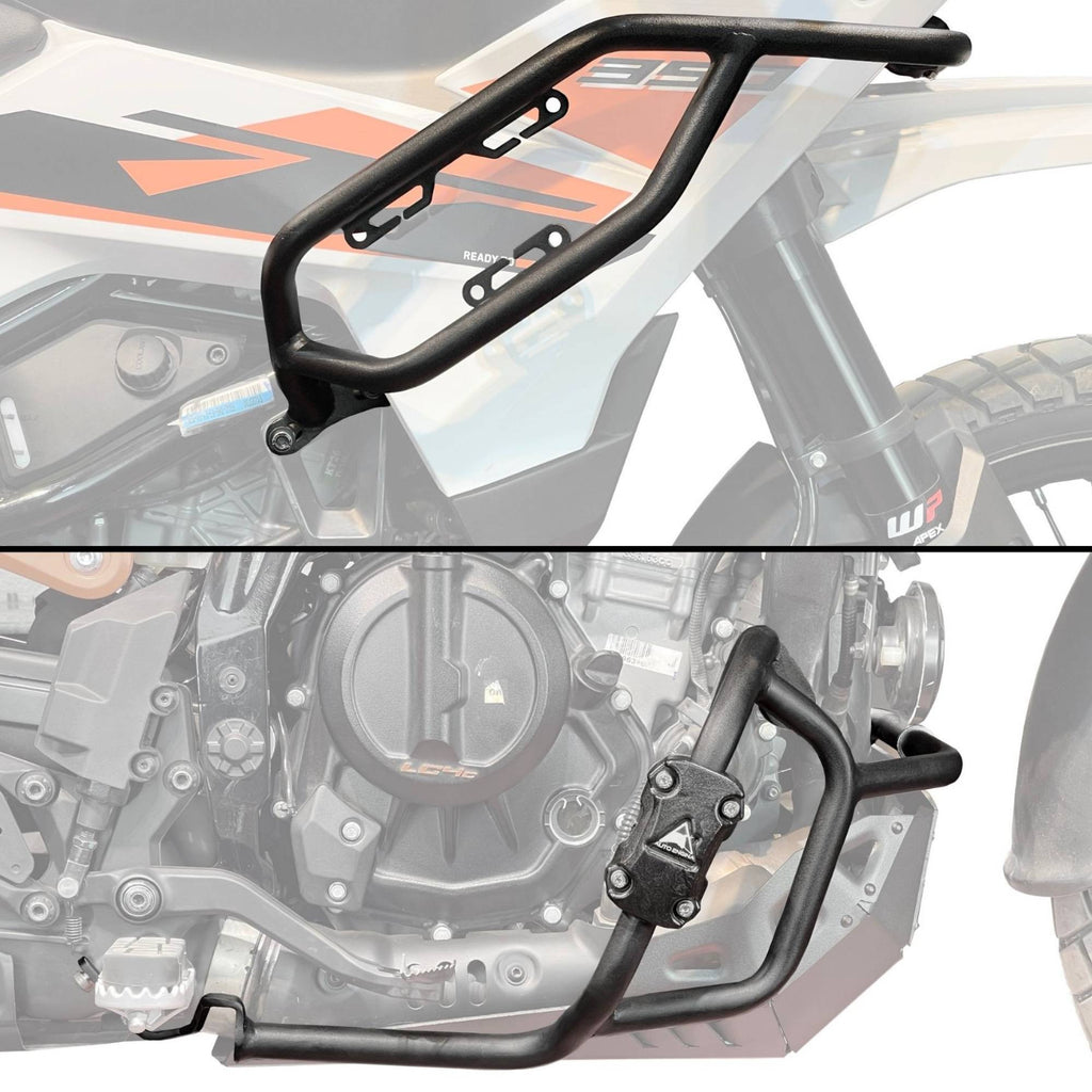 ROXAR TECH Gmole ochronne / Crashbary do KTM 390 ADVENTURE 2025-26 BLACK MAT czarny mat - komplet na BAK + SILNIK