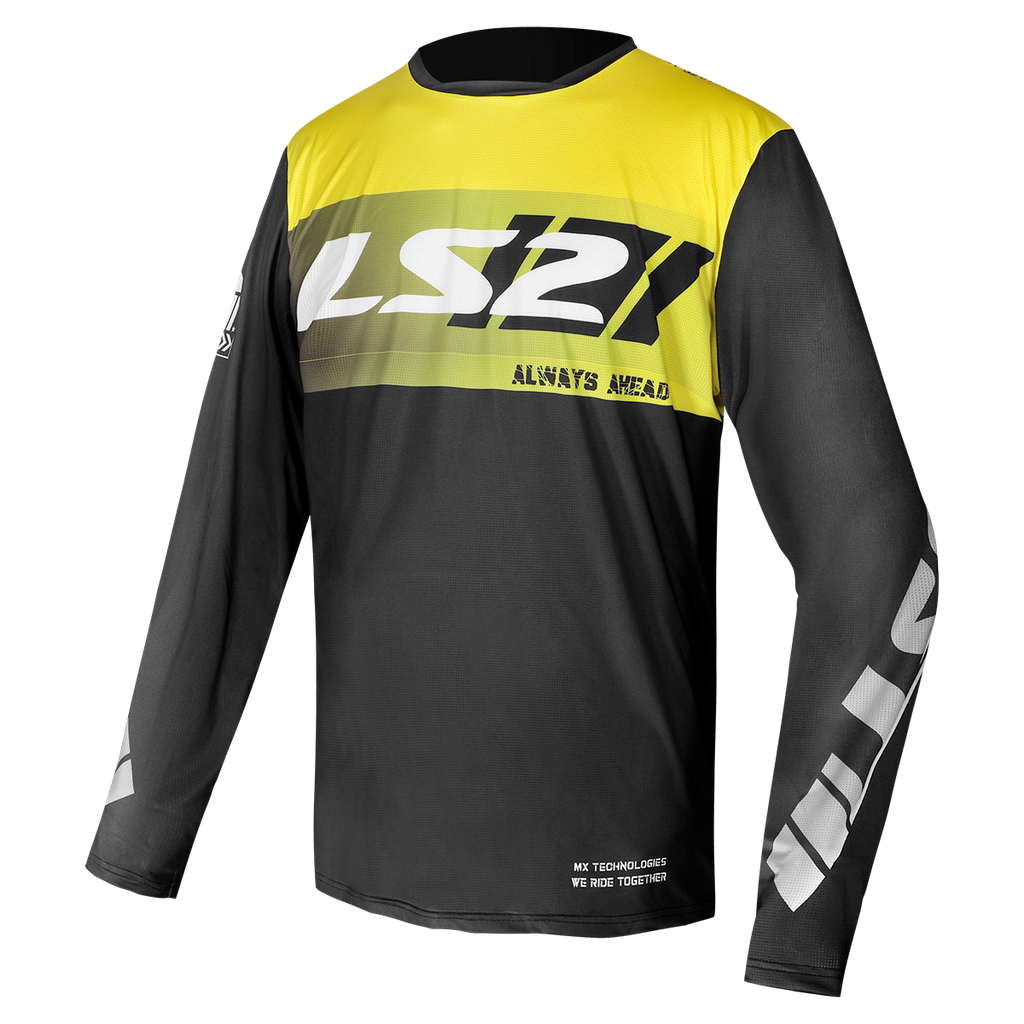 BLUZA LS2 GRAVEL BLACK H-V YELLOW