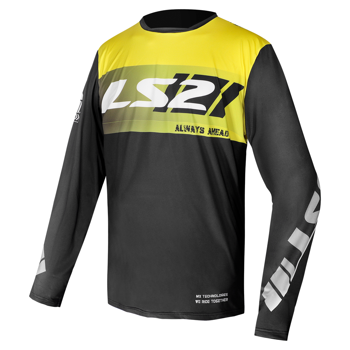 BLUZA LS2 GRAVEL BLACK H-V YELLOW