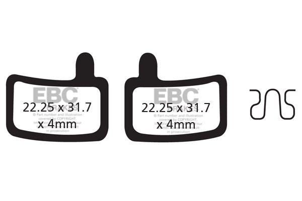 CFA467 - Klocki hamulcowe rowerowe (organiczne) EBC Brakes