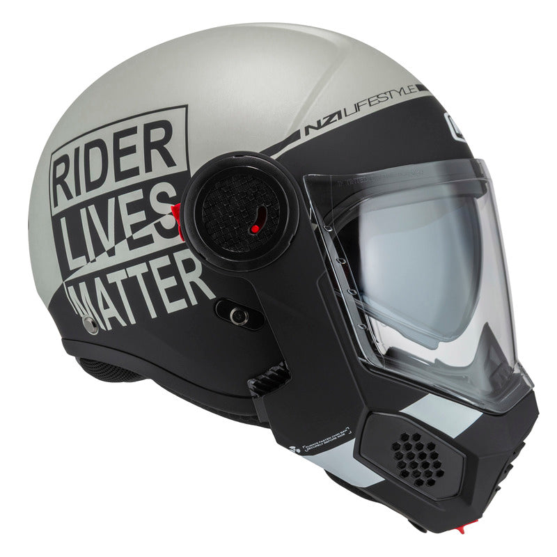 KASK MOTOCYKLOWY NZI MINIMOD DUO INVOLT GREYBLACK GREY MATT XS