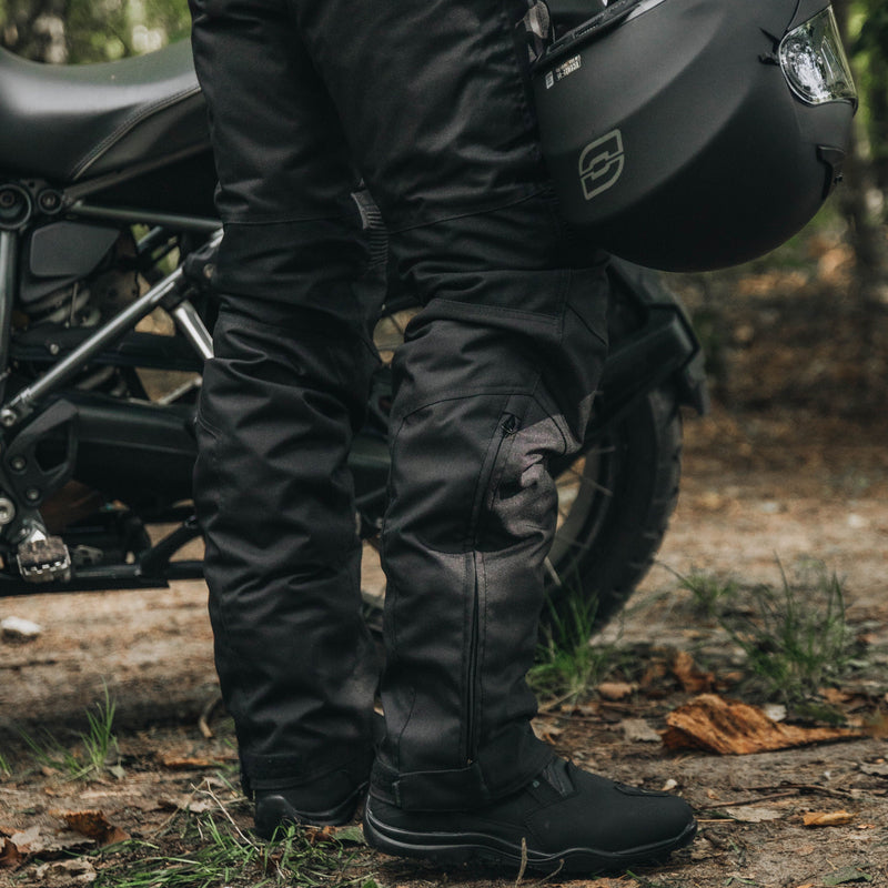 SPODNIE MOTOCYKLOWE TEKSTYLNE OZONE VULCAN BLACK