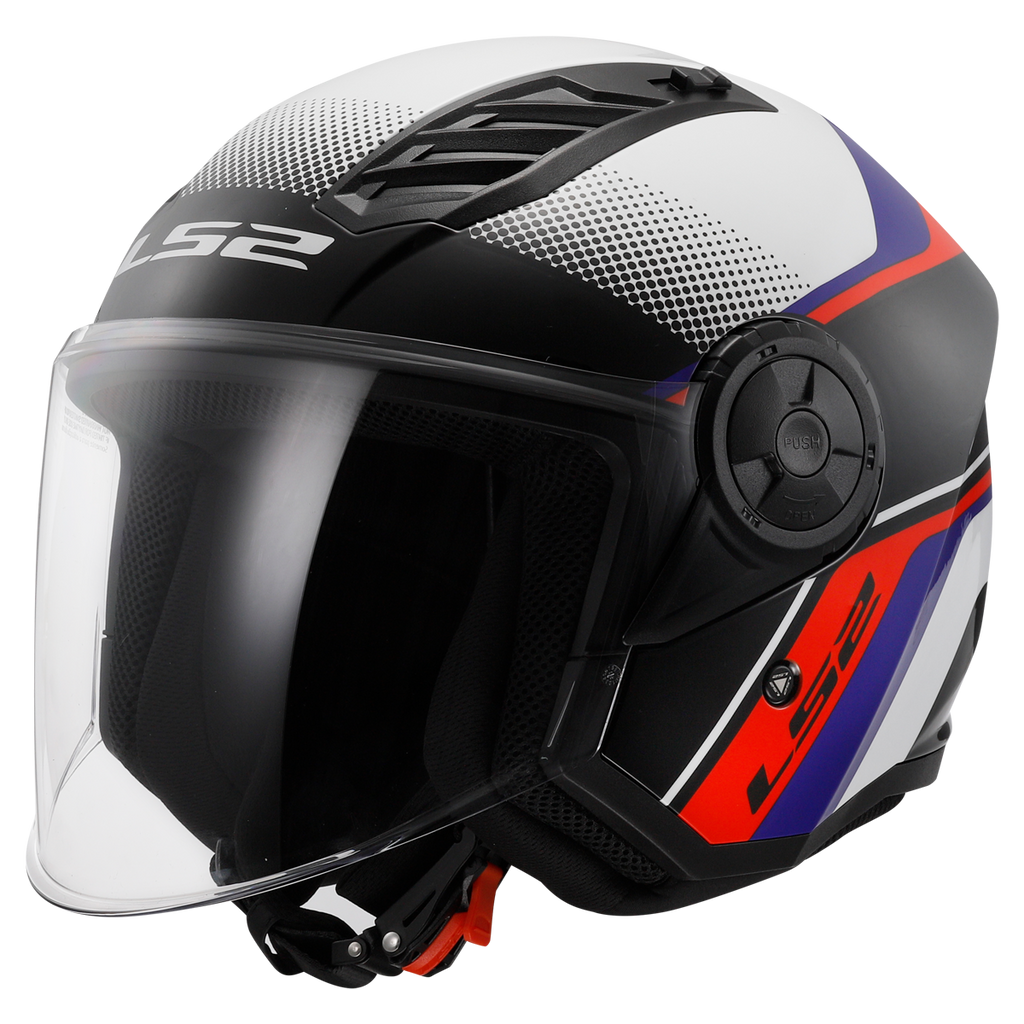 KASK LS2 OF616 AIRFLOW II RUSH WH. BLUE RED-06