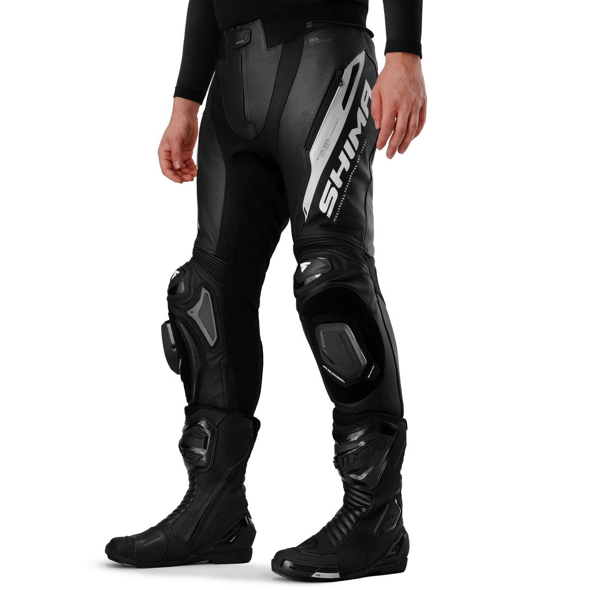 SHIMA MISSION ST MEN PNT BLK/WHT