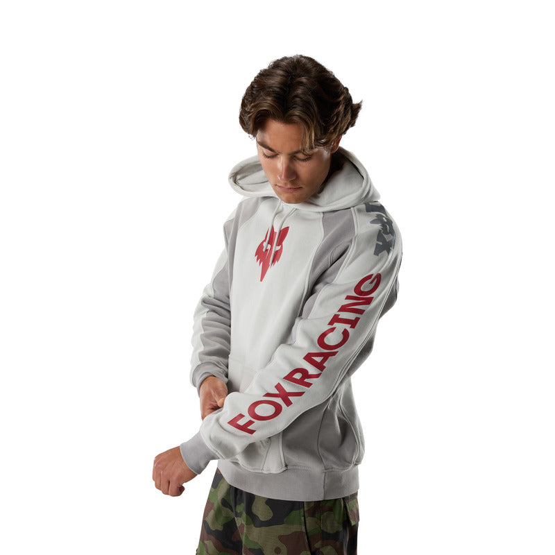 BLUZA Z KAPTUREM FOX VALIANT FLEECE PO LIGHT GREY