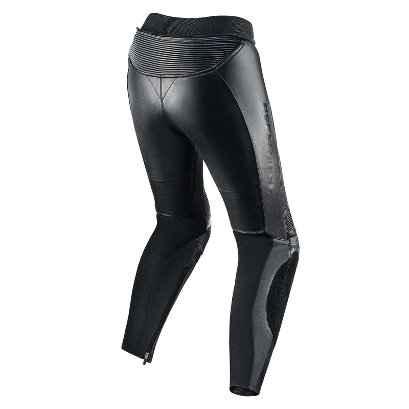 SPODNIE MOTOCYKLOWE SKÓRZANE DAMSKIE REBELHORN REBEL BLACK W34 – zdjęcie 3