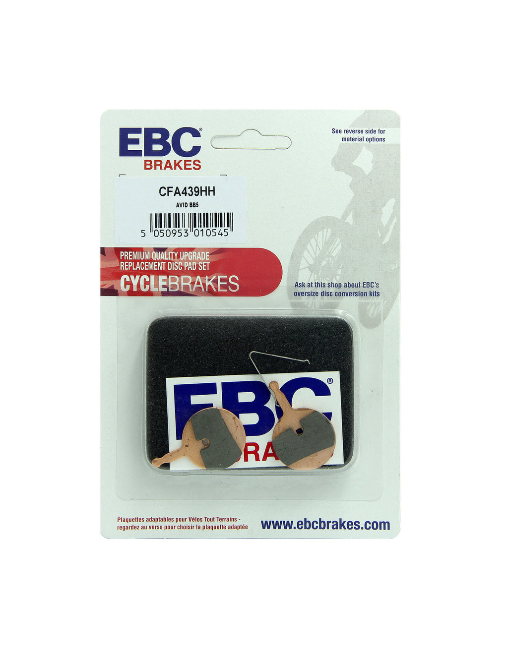 CFA439HH - Klocki hamulcowe rowerowe (spiekane) EBC Brakes