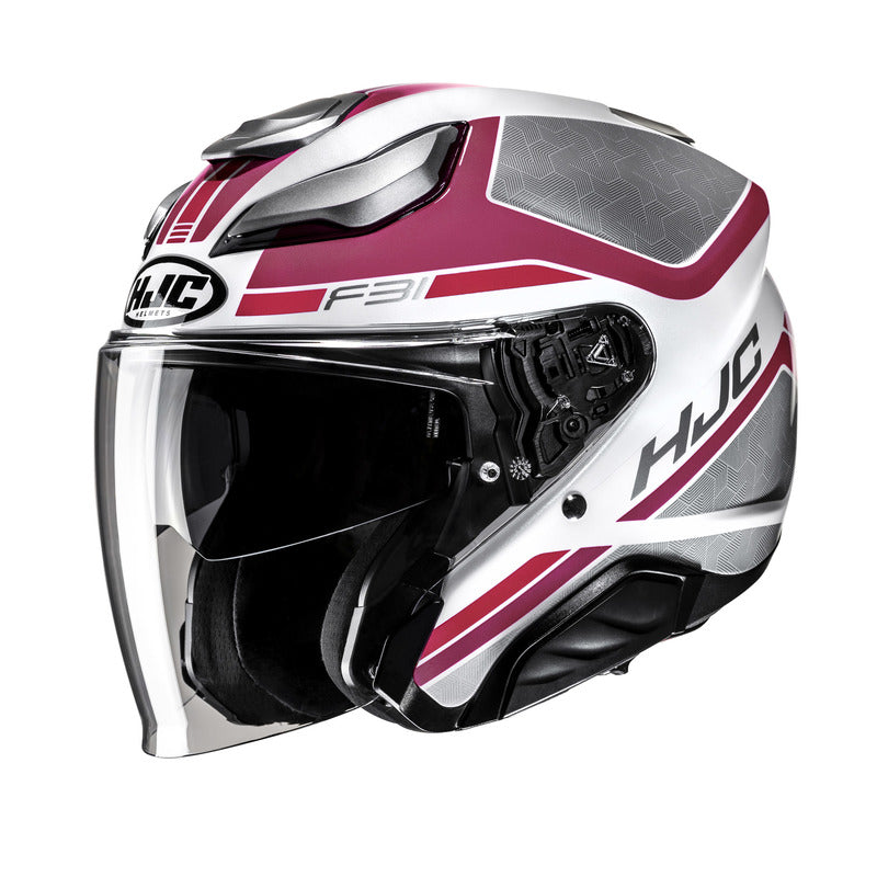 KASK MOTOCYKLOWY HJC F31 CERON PINK GREY