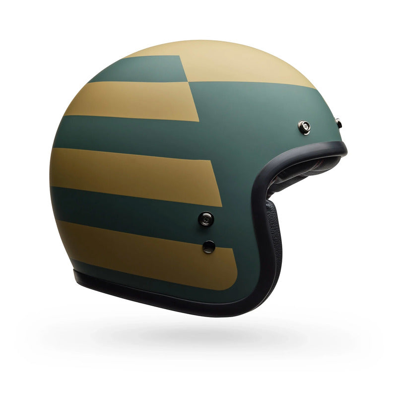 KASK MOTOCYKLOWY BELL CUSTOM 500 PARLOR MATTE EMERALD GOLD