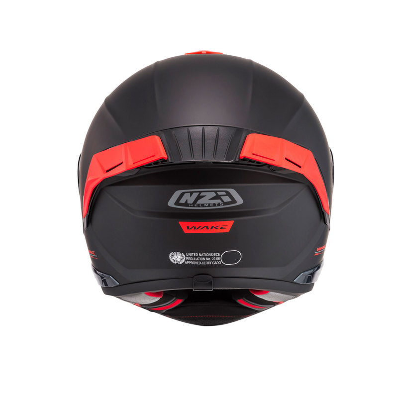 KASK MOTOCYKLOWY NZI WAKE STREAM BOOSTER SOLID NOUVEAU BLACK RED MATT XS