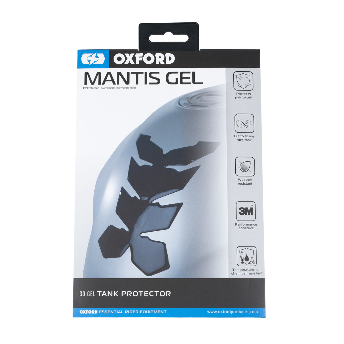 OXFORD TANKPAD MANTIS GEL PROTECTOR NAKLEJKA NA ZBIORNIK KOLOR CZARNY – zdjęcie 2