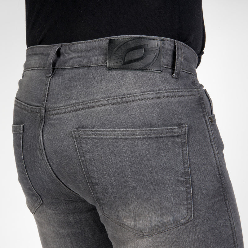 JEANSY MOTOCYKLOWE OZONE STRIKER SLIM FIT WASHED GREY