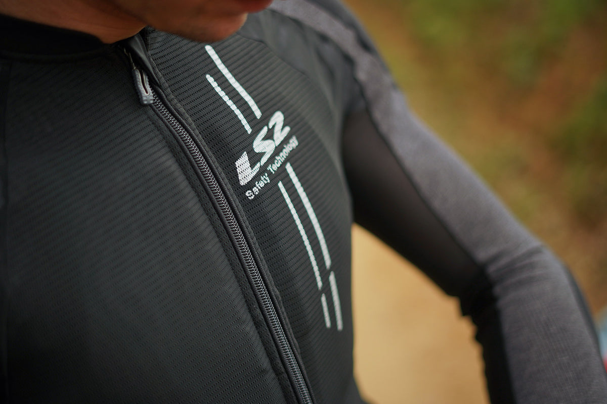 BLUZA LS2 X-ARMOR MAN BLACK SILVER