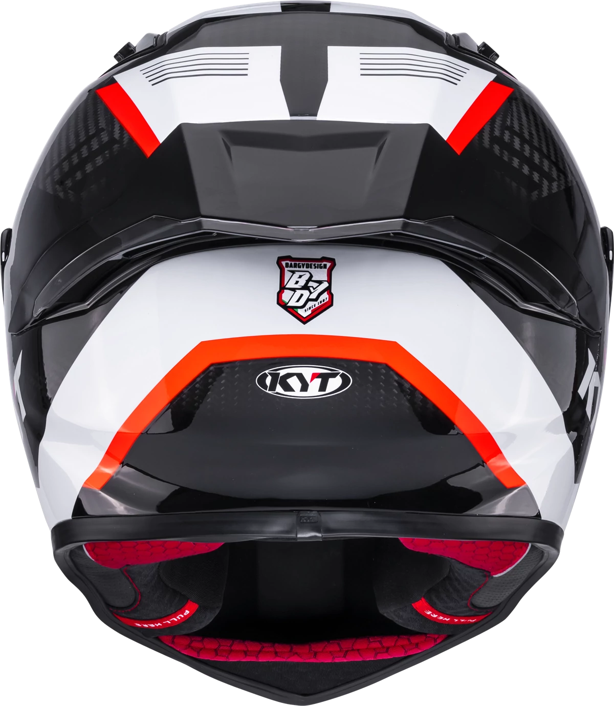 Kask motocyklowy KYT R1R CARBON ZONE CZERWONY E06
