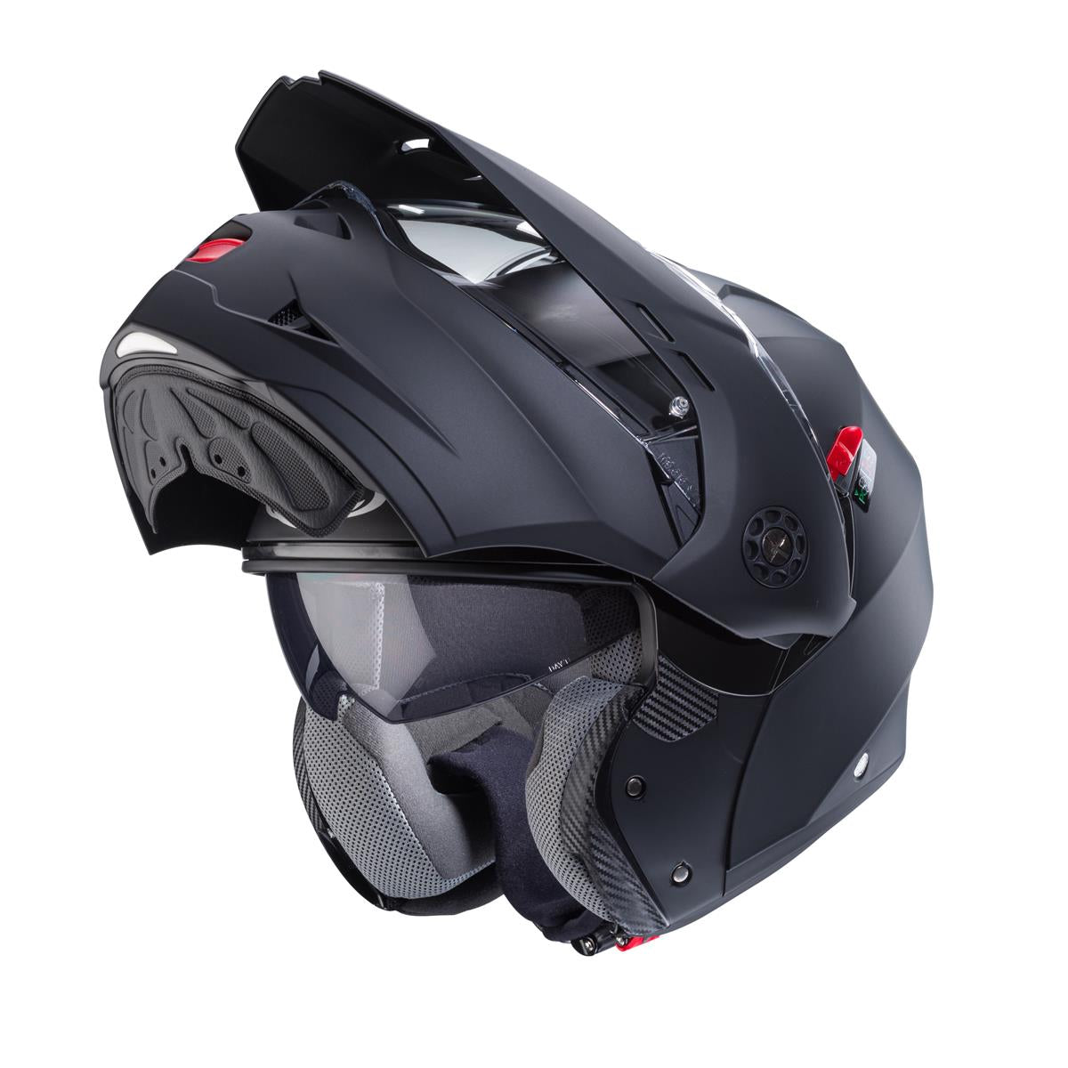 CABERG KASK SZCZĘKOWY FLIP-UP ENDURO MODEL TOURMAX X SOLID KOLOR CZARNY MAT (PINLOCK W ZESTAWIE) – zdjęcie 3