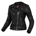 KURTKA MOTOCYKLOWA SKÓRZANA DAMSKA OZONE RAMONES BLACK WL