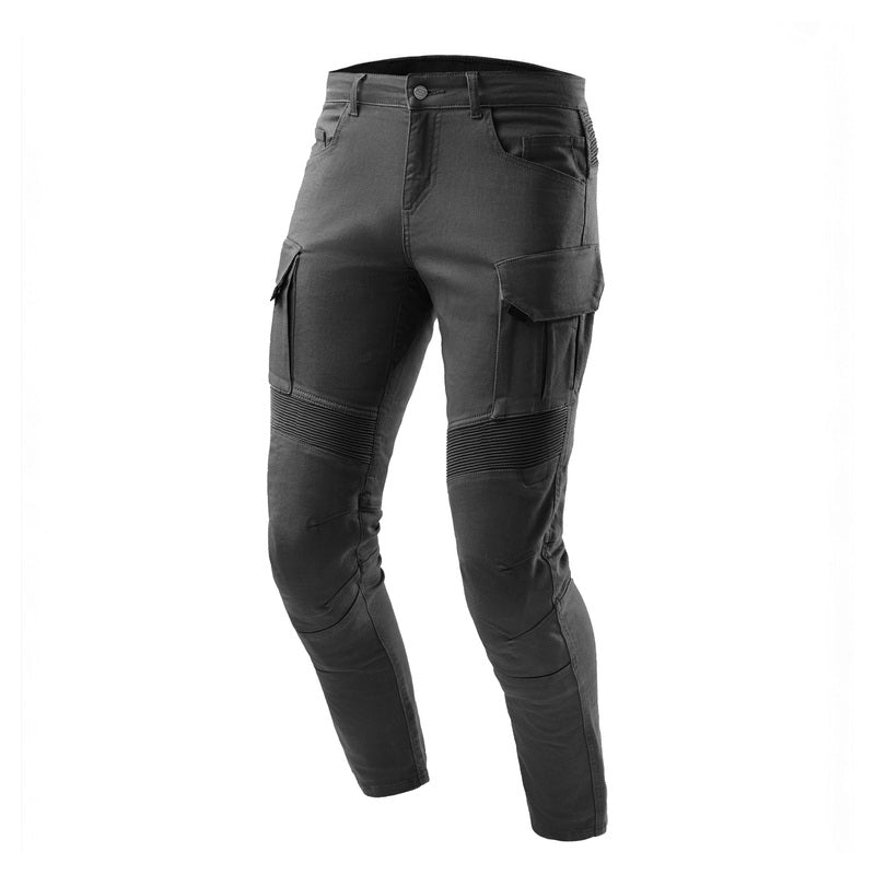 JEANSY MOTOCYKLOWE OZONE FASTER TAPERED FIT BLACK