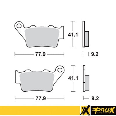 ProX Racing Parts ProX Klocki Hamulcowe Tylne KTM125/200/250 '94-03 (odpowiednik EBC FA208R)