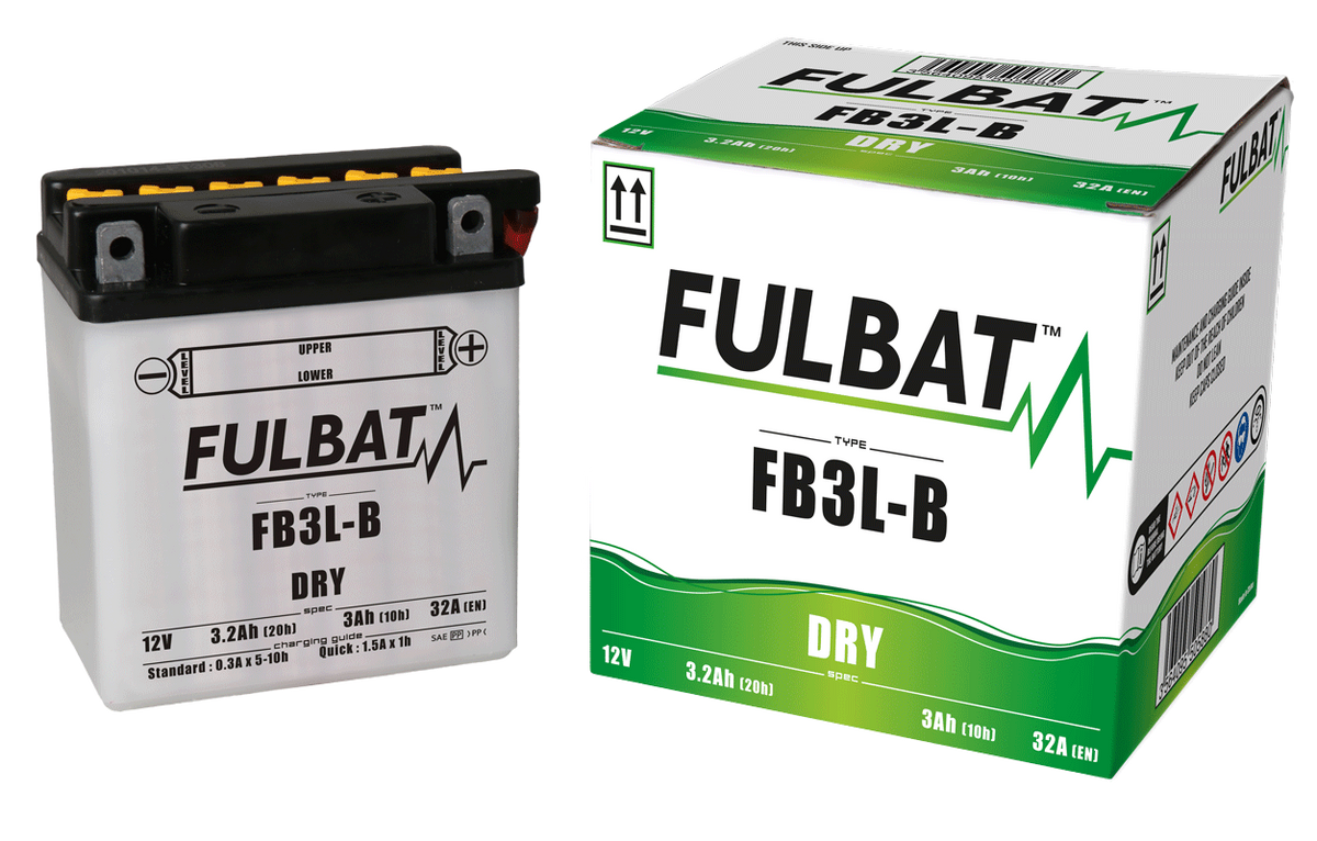Akumulator FULBAT FUL DRY - FB3L-B / YB3L-B (suchy, obsługowy, kwas w zestawie)