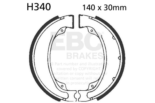 EBC Brakes Szczęki hamulcowe EBC H340 (1 kpl.)