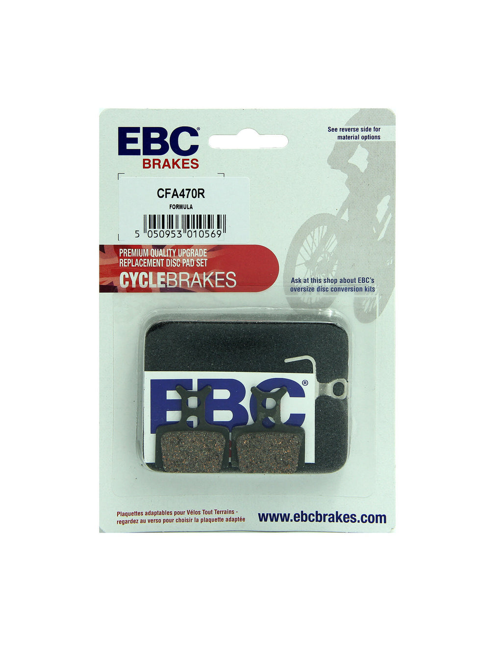 CFA470R - Klocki hamulcowe rowerowe (organiczne wyczynowe) EBC Brakes
