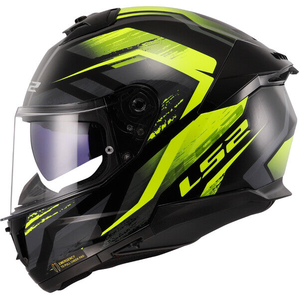 KASK LS2 FF808 STREAM II FURY BLACK H-V YEL-06