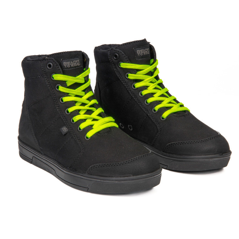 BUTY MOTOCYKLOWE OZONE TOWN BLACK FLUO YELLOW