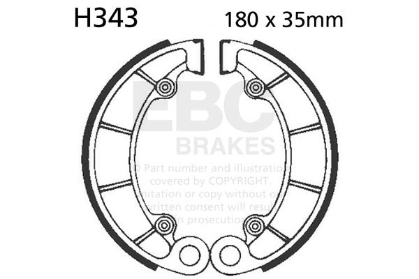 EBC Brakes Szczęki hamulcowe EBC H343 (1 kpl.)
