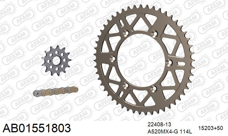 Zestaw napędowy AFAM do SUZUKI RM-Z 450 L5,L6,L7,L8,L9,M0,M1,M2,M3,M4,M5,M6