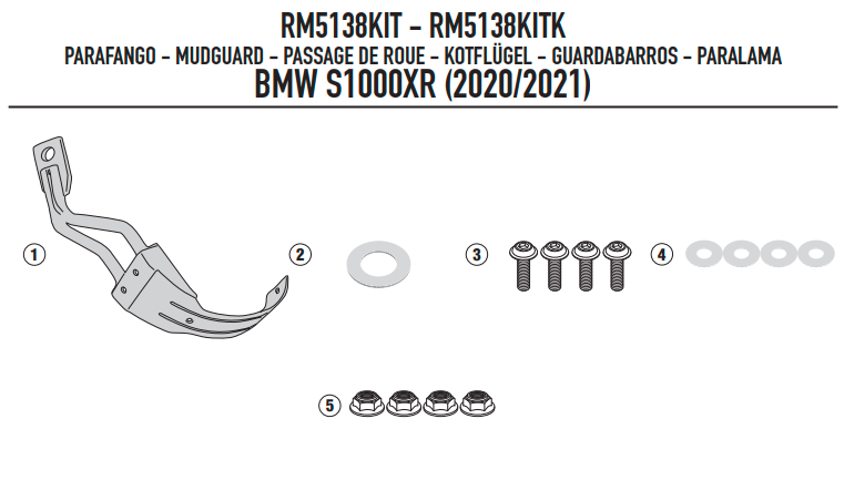KAPPA MOCOWANIE BŁOTNIKA KRM01 I KRM02 BMW S 1000XR '20-25 - WYCOFANY Z OFERTY – zdjęcie 3