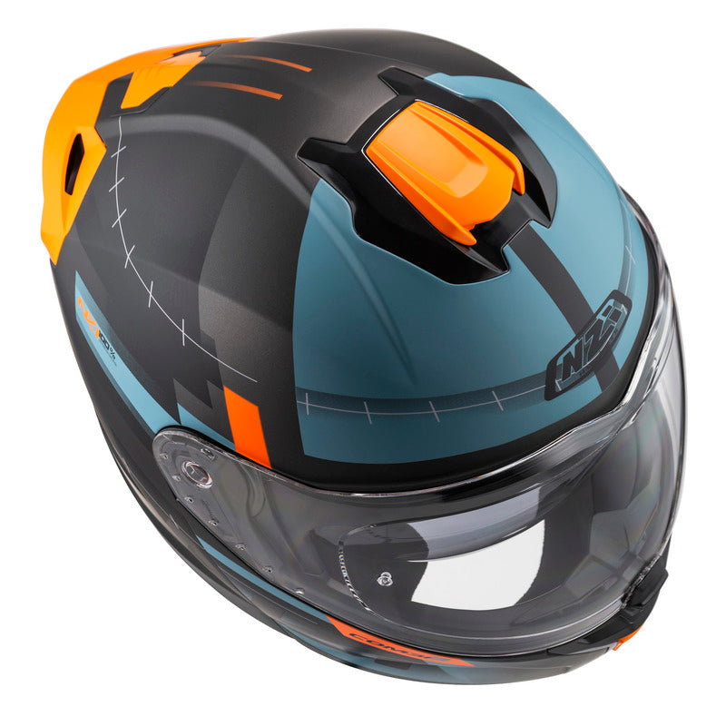 KASK MOTOCYKLOWY NZI COMBI 3 DUO METRIC ANTRACITE BLUE MATT XS
