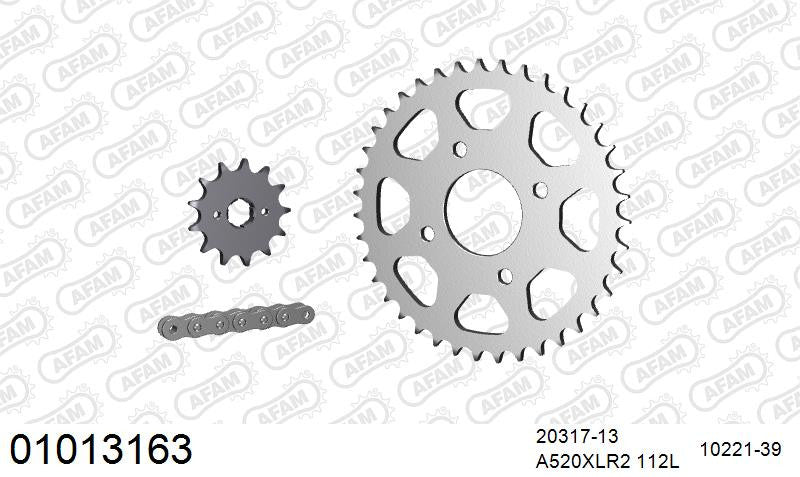 Zestaw napędowy AFAM do HONDA CA 125 Rebel S,T,V,W,X,Y