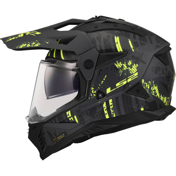 KASK LS2 MX702 PIONEER II CRAZY M.BLACK H-V YEL