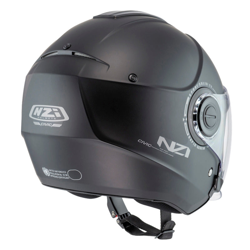KASK MOTOCYKLOWY NZI CIVIC SOLID NOUVEAU MATT BLACK XS