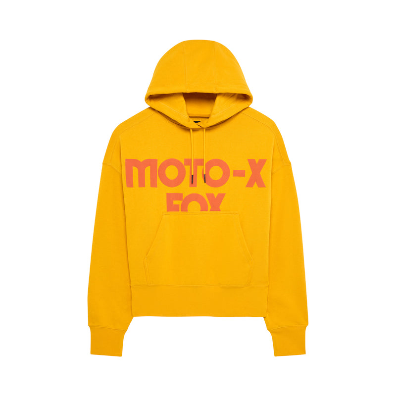 BLUZA Z KAPTUREM DAMSKA FOX MOTO-X OVERSIZED MUSTARD