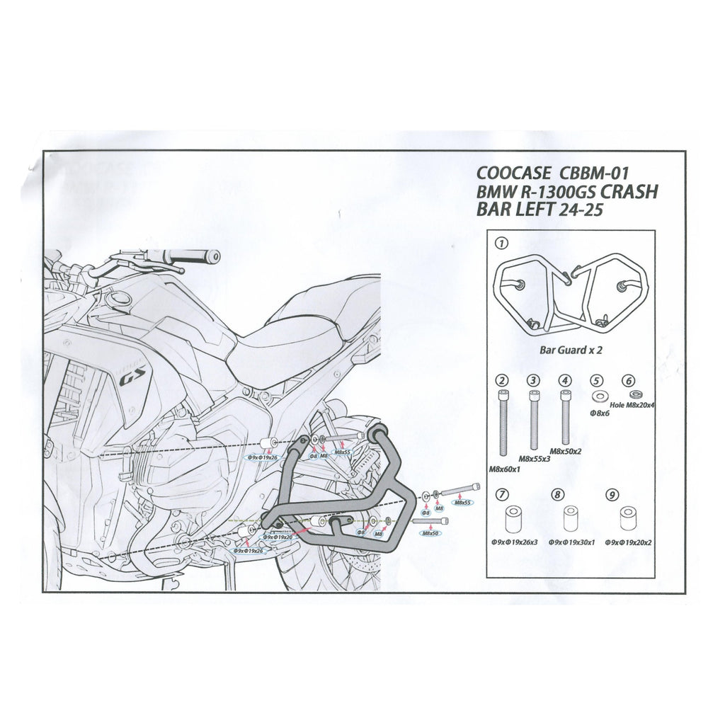 OSŁONY SILNIKA GMOLE COOCASE BMW R1300GS 24-25 DOLNE – zdjęcie 5